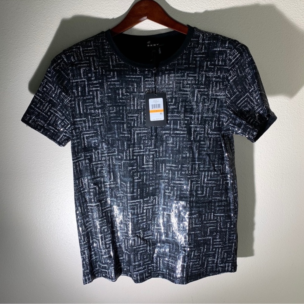 DKNY Shirt sequin Size Small NWT